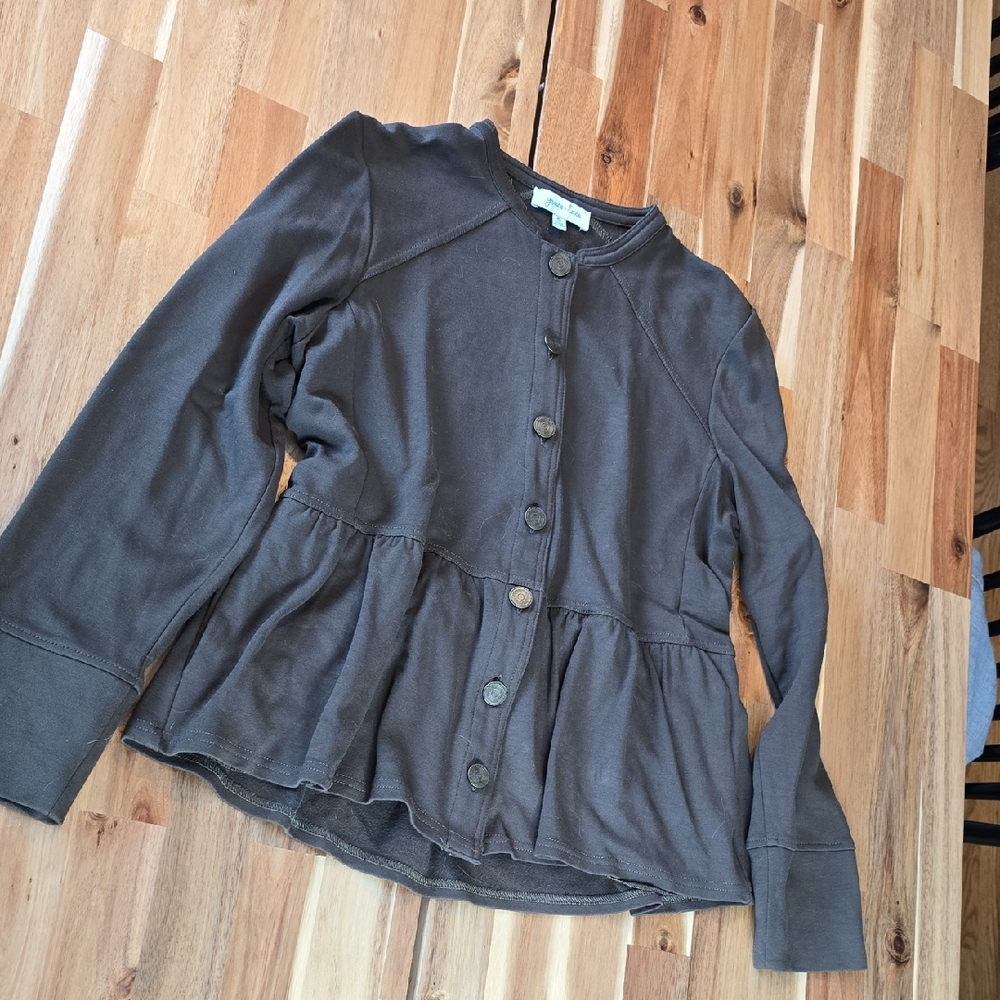 Grace & Lace Olive Button-Up Jacket